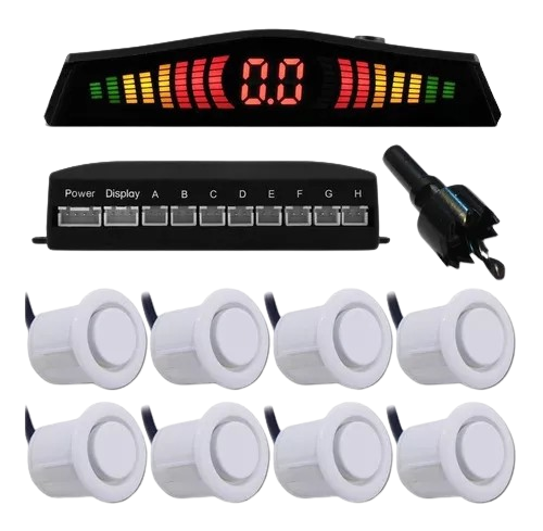 Sensor Estacionamento KX3 8 Pontos Branco COD: 5118